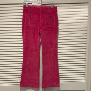 Free People Flare Pink Corduroy Jeans